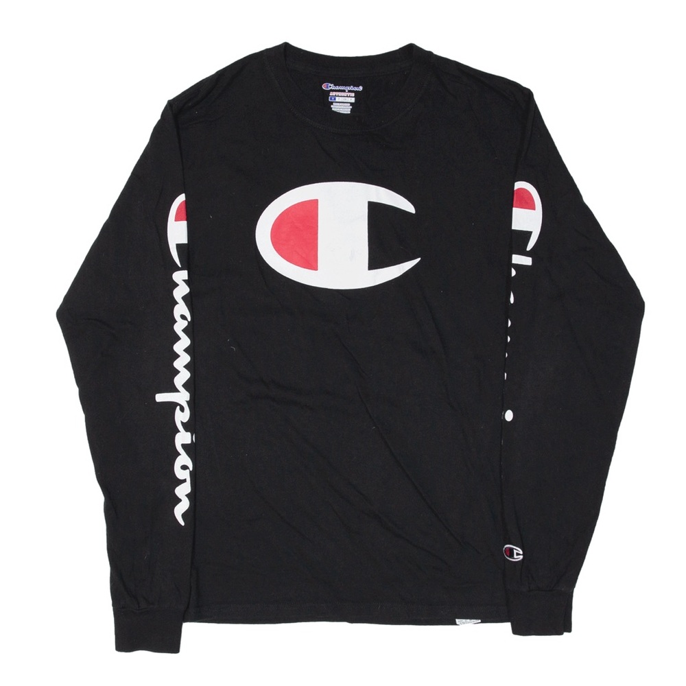 CHAMPION T-Shirt Black Long Sleeve Tee